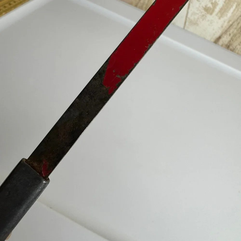 Antique Ice Thumper Breaker Red Primitive Kitchen Tool 10.5